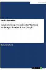 Vergleich von personalisierter Werbung am Beispiel Facebook und Google af Patrick Schneider