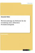 Wertstromdesign als Methode für die Gestaltung einer effizienten Produktionslogistik af Alexander Weber