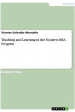 Teaching and Learning in the Modern MBA Program