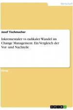 Inkrementaler vs radikaler Wandel im Change Management. Ein Vergleich der Vor- und Nachteile af Josef Tischmacher