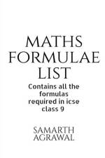 Maths Formula List af Samarth Agrawal