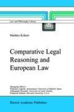 Comparative Legal Reasoning and European Law af Markku Kiikeri