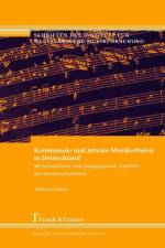 Kommunale und private Musikschulen in Deutschland af Andreas Zach