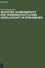Sechster Jahresbericht der Wissenschaftlichen Gesellschaft in Strassburg af Harry Bresslau