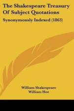 The Shakespeare Treasury Of Subject Quotations af William Shakespeare