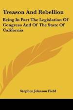 Treason And Rebellion af Stephen Johnson Field