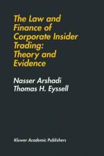The Law and Finance of Corporate Insider Trading af Nasser Arshadi