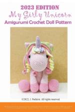 2023 My Girly Unicorn Amigurumi Crochet Doll Pattern af J. Pedicini