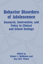 Behavior Disorders of Adolescence af MC Mahon