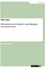 Motivation im Schulsport. Auswirkungen von Sportevents af Mike Jäpel