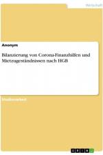 Bilanzierung von Corona-Finanzhilfen und Mietzugeständnissen nach HGB af Anonym