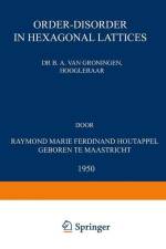 Order-disorder in hexagonal lattices af Raymond Marie Ferdinand Houtappel