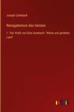 Renegatentum des Geistes af Joseph Carlebach