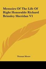 Memoirs Of The Life Of Right Honorable Richard Brinsley Sheridan V1 af Thomas Moore