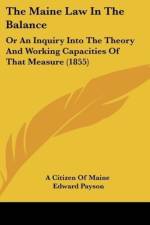 The Maine Law In The Balance af A Citizen Of Maine