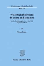 Wissenschaftsfreiheit in Lehre und Studium. af Tomas Bauer