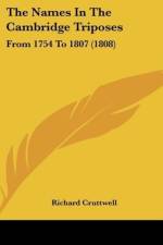The Names In The Cambridge Triposes af Richard Cruttwell
