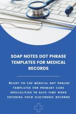 Soap Notes Dot Phrase Templates For Medical Records af Amanda Symonds