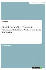 Dietrich Bonhoeffers 