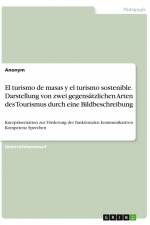 El turismo de masas y el turismo sostenible. Darstellung von zwei gegensätzlichen Arten des Tourismus durch eine Bildbeschreibung af Anonym