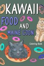 Kawaii Food and Maine Coon Coloring Book af Paperland