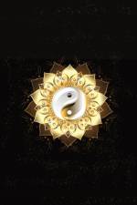 Glowing Golden Ring Yang-Yang Lotus Flower | Diary, Journal, and/or Notebook af Mina Charles