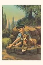 Vintage Journal Boy with Dog