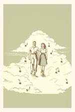 Vintage Journal Couple Strolling on Cloud