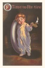 Vintage Journal Sleepy Boy with Tire and Candle