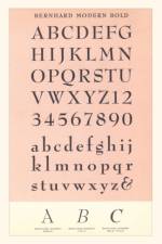 Vintage Journal Font Sample Chart, Bernhard