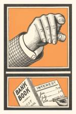 Vintage Journal Pointing Hand, Bank Book