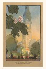 Vintage Journal Art Deco Rendering of Metropolitan Tower, New York City