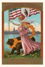 Vintage Journal Admission Day Poster, Stockton