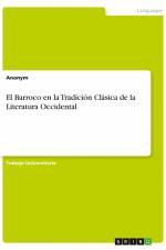 El Barroco en la Tradición Clásica de la Literatura Occidental af Anonym