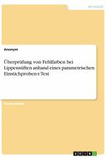 Überprüfung von Fehlfarben bei Lippenstiften anhand eines parametrischen Einstichproben-t-Test af Anonym