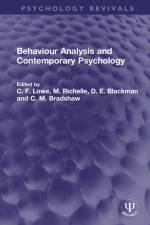 Behaviour Analysis and Contemporary Psychology af C. F. Lowe