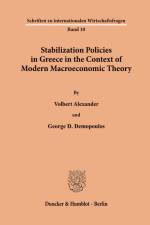 Stabilization Policies in Greece in the Context of Modern Macroeconomic Theory. af Volbert Alexander