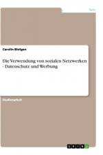 Die Verwendung von sozialen Netzwerken - Datenschutz und Werbung af Carolin Blefgen
