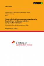 Photovoltaik-Mieterstromgesetzgebung in Deutschland und ausgewählten europäischen Ländern af Pascal Kuhn