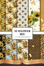 Sunflower Bee Scrapbook Paper af The Inky Lion