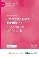 Entrepreneurial Theorizing af Shepherd Dean A. Shepherd