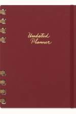 Moleskine Undatierter Life Kalender Mit Spiralbindung, Xl, Wochen-Monatskalender, Fester Einband, Crush Cherry
