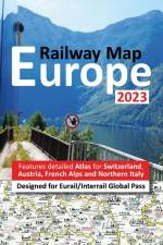 Europe Railway Map 2023 - Features Detailed Atlas for Switzerland and Austria - Designed for Eurail/Interrail Global Pass af Johan Hausen