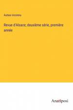 Revue d'Alsace; deuxième série, première année af Auteur Inconnu