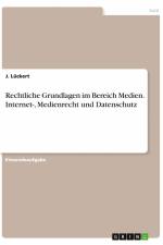 Rechtliche Grundlagen im Bereich Medien. Internet-, Medienrecht und Datenschutz af J. Lückert
