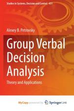 Group Verbal Decision Analysis af Petrovsky Alexey B. Petrovsky