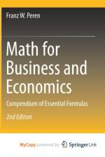 Math for Business and Economics af Peren Franz W. Peren