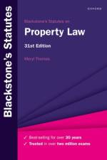 Blackstone's Statutes on Property Law af Meryl (Lecturer in Law Thomas