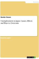 Unemployment in Japan. Causes, Effects and Ways to Overcome af Bandar Hezam