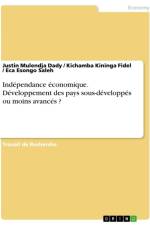 Indépendance économique. Développement des pays sous-développés ou moins avancés ? af Justin Mulendja Dady